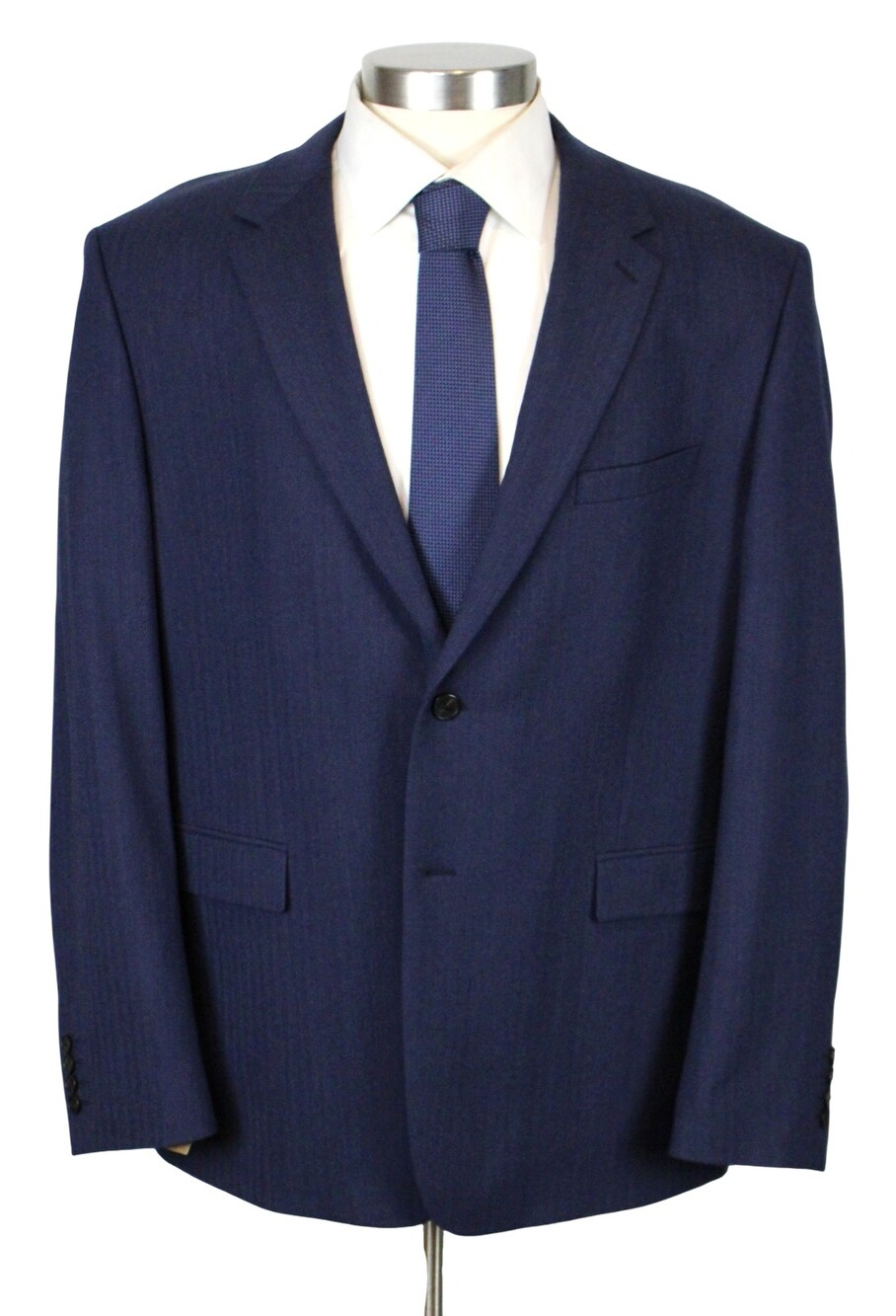 Theory Chambers Sport Coat 46 R Slim Fit Wool Navy Herringbone Flannel Blazer
